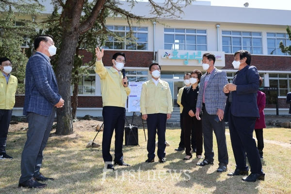 사진=허태정 시장, 대청호 관광자원 ‘효평마루 ’조성현장 방문