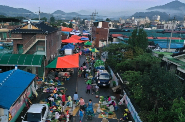 순창시장 야채시장
