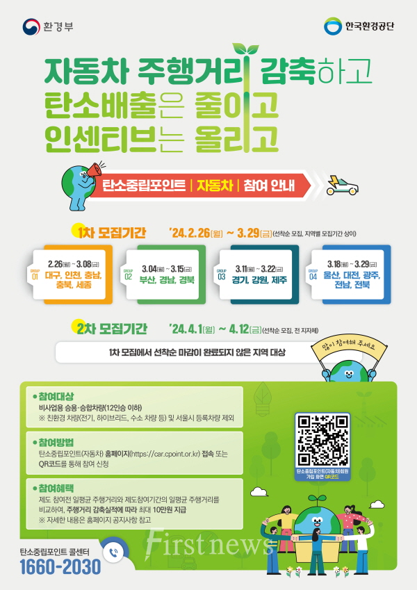 경기 광명시 자동차 탄소중립포인트제 홍보 포스터
