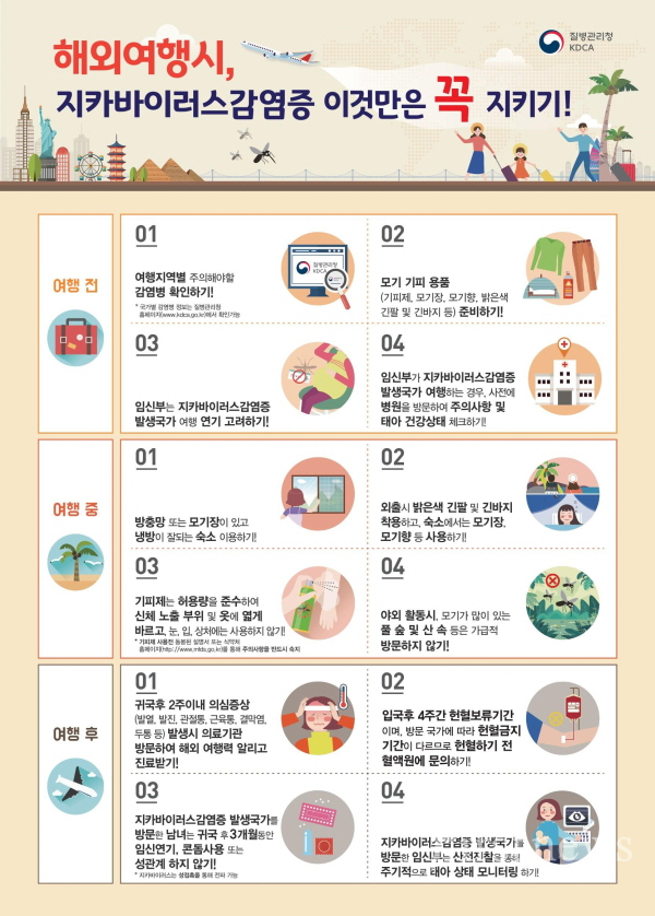 안산시, 국내 지카바이러스 환자 발생에 따른 감염 주의 당부 포스터
