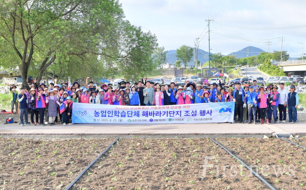 장성군 25일 식재 행사… 강변 곳곳 주제정원 조성도 ‘착착’