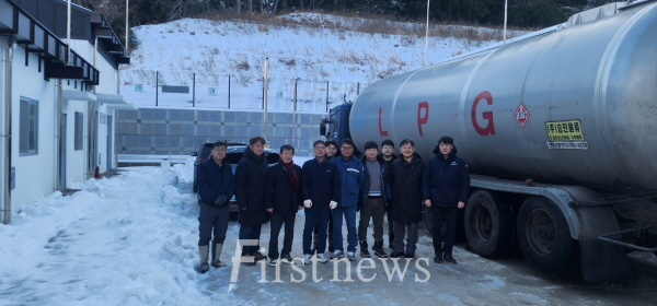 울릉군 LPG 첫 가스 충전 실시