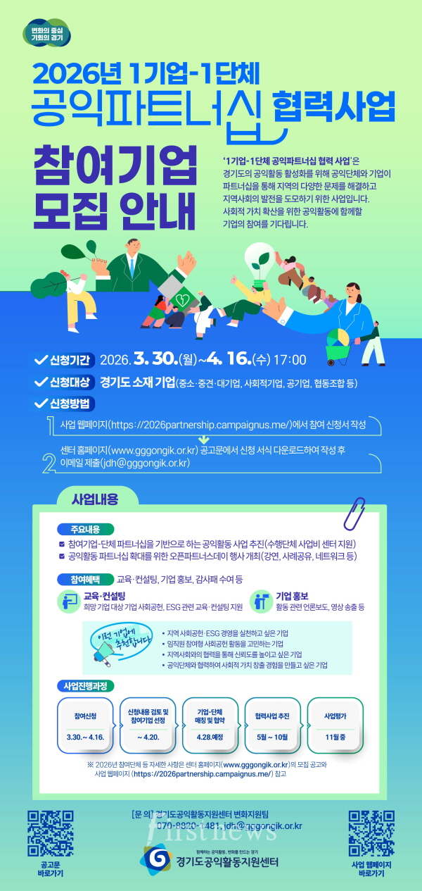 기업단체 파트너십 협력사업 참여기업 모집 포스터